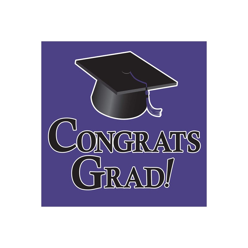 Creative Converting Congrats Grad Card Holder Box, Purple - - Image 3